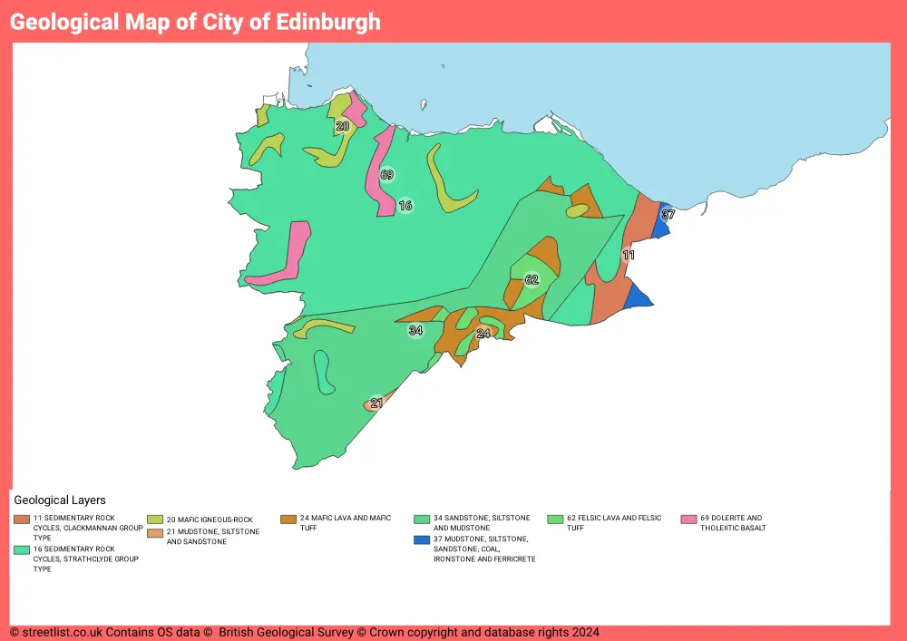 Geological Map of the City of Edinburgh